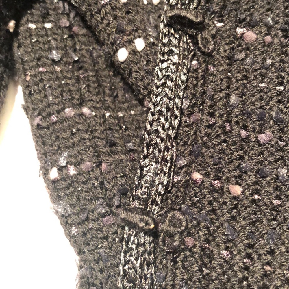 Black and white Elie Tahari wool cardigan size S - Picture 4 of 7